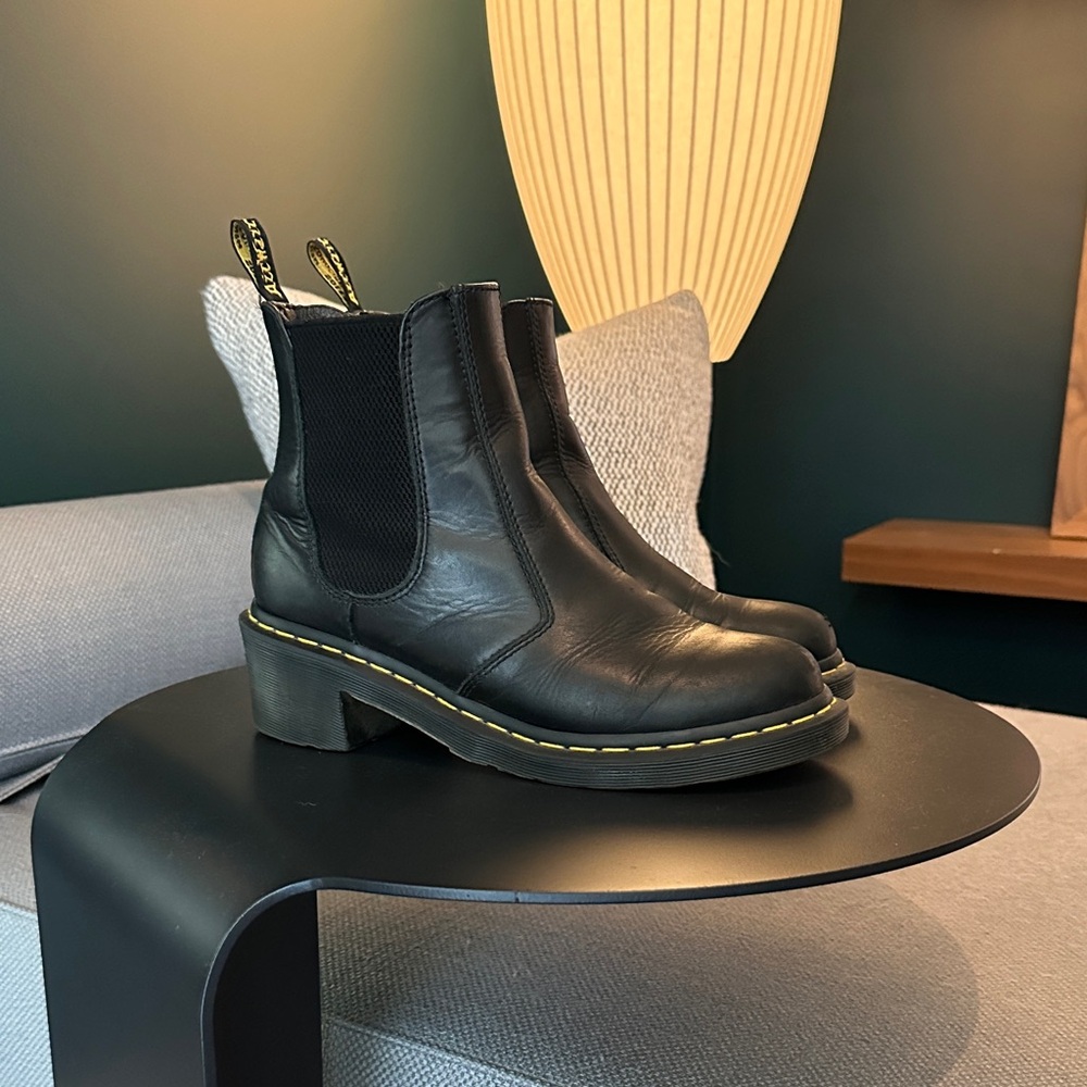 Dr. Martens Black Leather Ankle Chelsea Boots